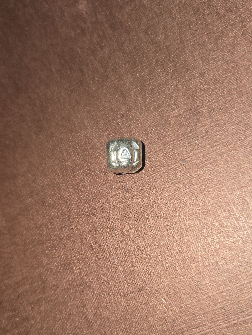 Retired Sterling Silver Halloween Jack-O-Lantern Pumpkin Bead - 790393